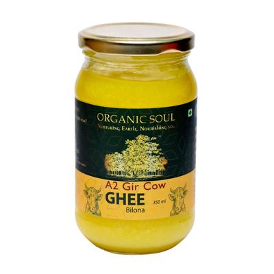 Butter Ghee from Milk A2 (350 Ml), A2 Gir Cow Ghee, Organic Soul
