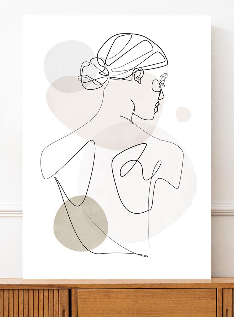 Poster portret culori pastelate