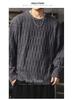 Men's Heavyweight Winter Cable Knit Pullover Sweater - Thick, Warm, Versatile Round Neck Knitwear