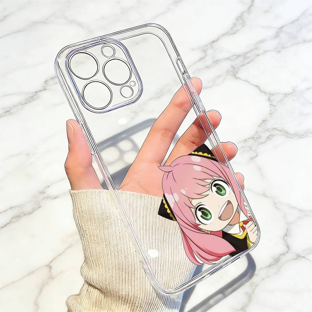 

Chibi Girl Phone Case Transparent Silicone Soft For iPhone 17 16 15 14 13 12 11 Mini Pro Max Plus iPhone17PRO