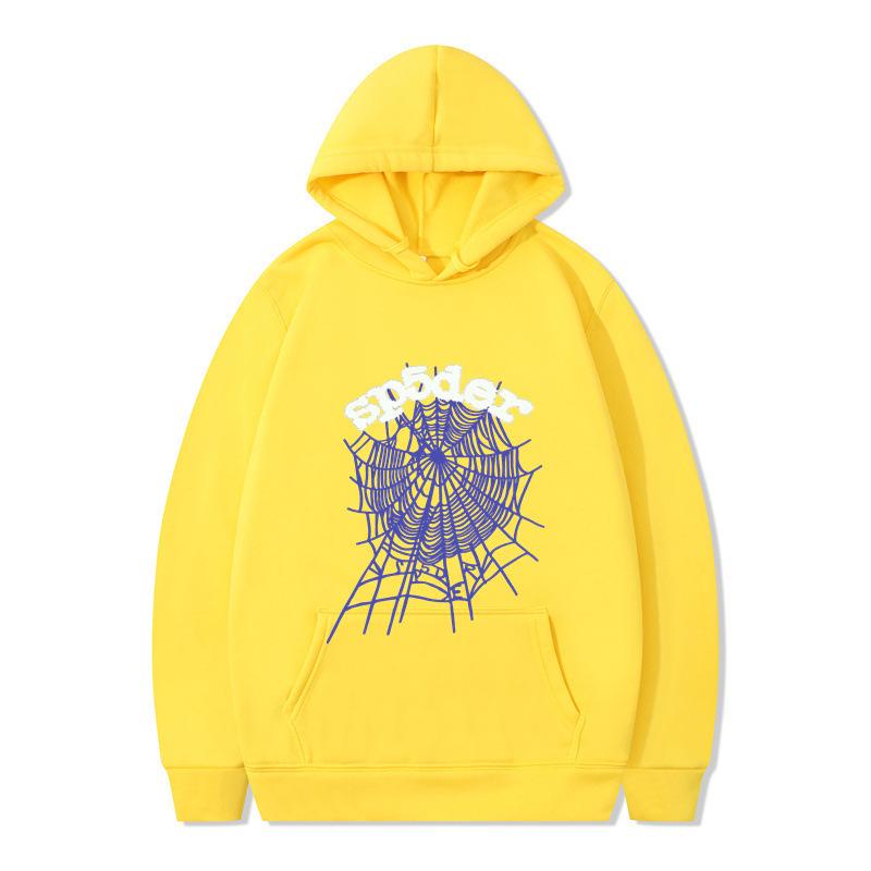 Unisex European & American 555 Spider Series Hoodies: Autumn/Winter Printed Pullover Sweatshirts