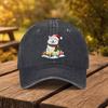 Unisex Duckbill Baseball Cap with Cat Print  Adjustable Lightweight Suitable for Outdoor Sports Fitness Travel Machine Washa