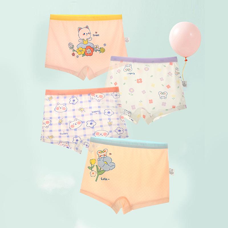 Girls' 4-Pack Boxer Briefs - 91% Nylon