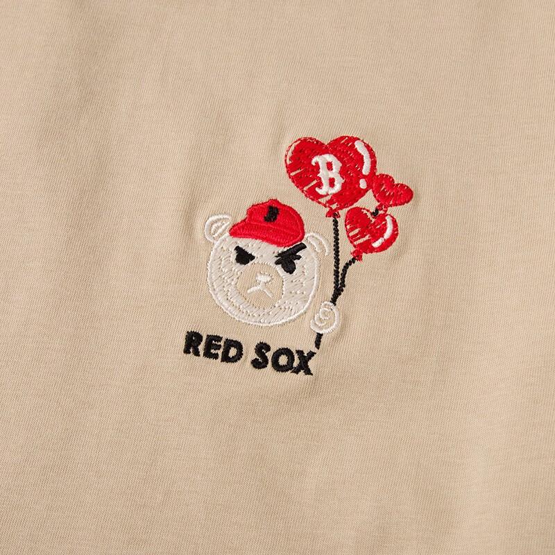 New MLB Short Sleeved Dress Women's Khaki 3FOPEC223-43BGS