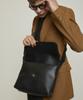 National Publicity Anza Sf Leather Messenger Crossbody Bag