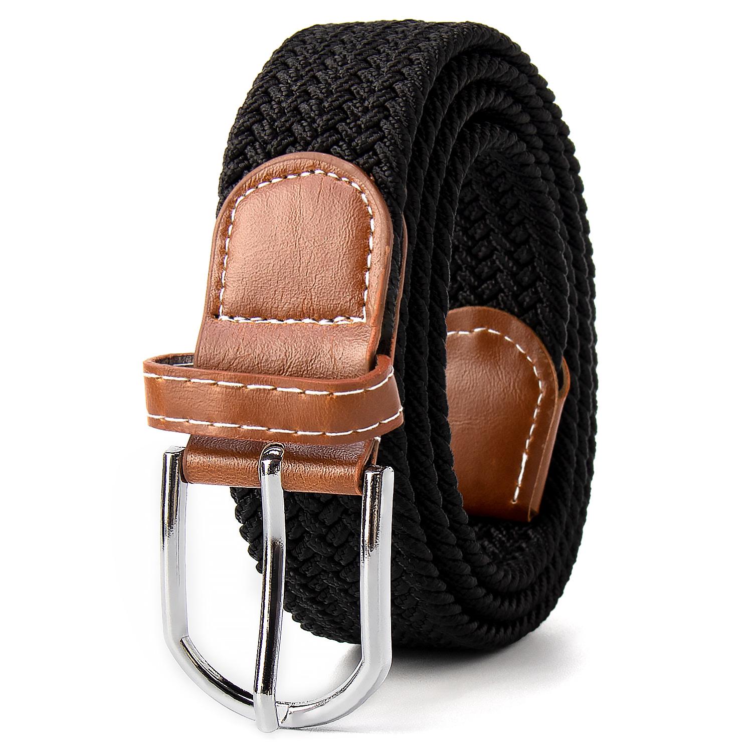 

Новый эластичный плетеный хлопковый ремень с пряжкой-штифтом из сплава - Универсальный для детской одежды 100cm