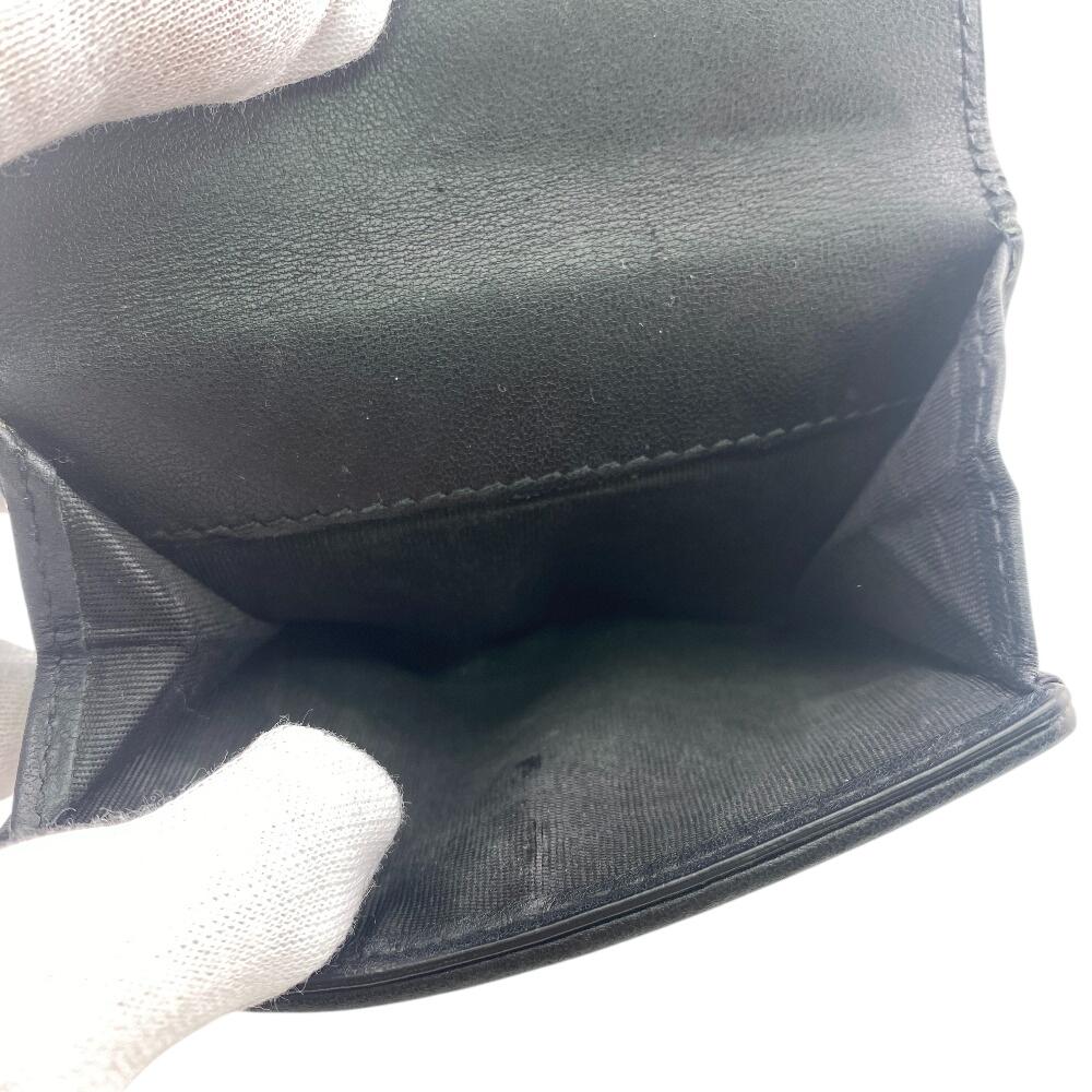 Dior Compact Wallet Canage Lambskin Lady Dior Tri-fold Wallet Black Lambskin Used