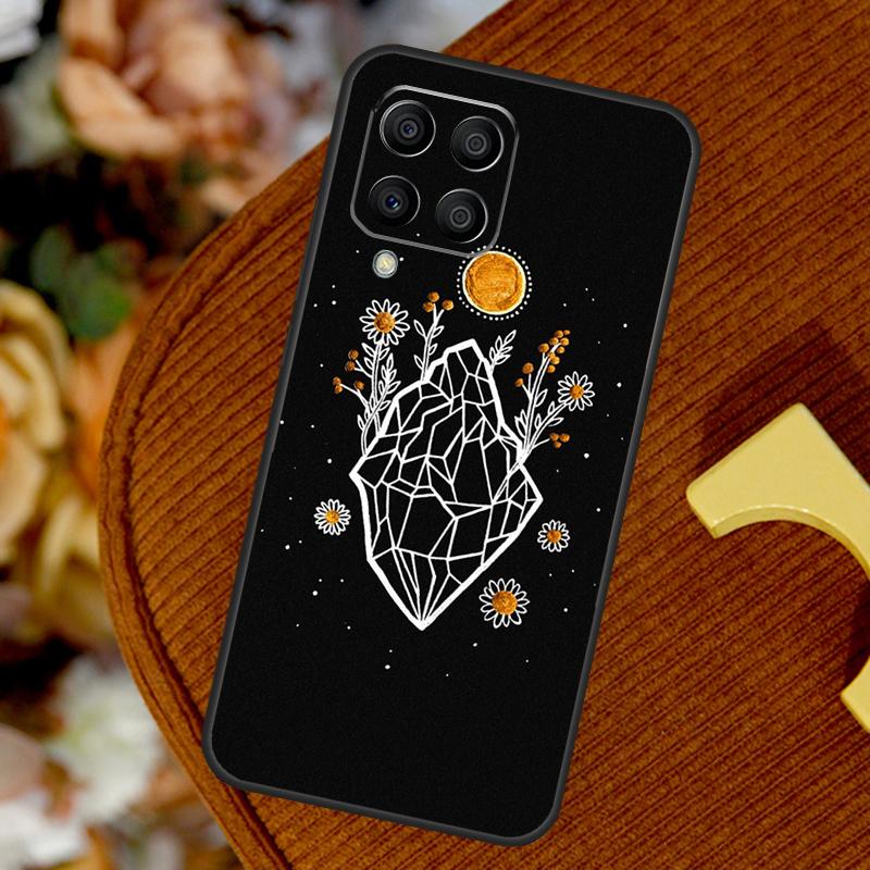 Sun Moon Flowers For Samsung Galaxy M14 M34 M54 M12 M32 M52 M53 M33 M13 M20 M15 M55 M31s M30s M21 M51 Case