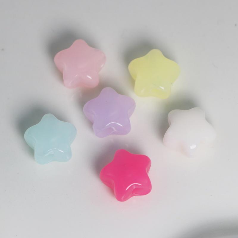 

Colorful Acrylic Star Bracelet Beading Kit - Star Spacer and Jelly Loose Beads
