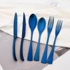 7Pcs Matt Schwarz Geschirr Besteck Set 304 Edelstahl Besteck Set Besteck Steak Messer Dessert Gabel Löffel Geschirr