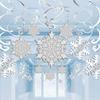 Charming Christmas Snowflake Hanging Decorations With Spiral Design For Festive Displays
