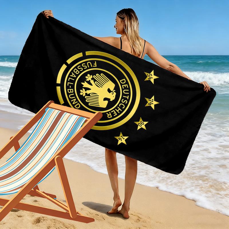 Deutschland Alemania Print Beach Towel, Large Soft Quick Dry Towel for Beach Camping Swimming