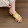 French Holiday Style Slippers Women's Summer Wear Is Beautiful, Straw Woven Soft Sole Is Not Tired, Foot Slope Heel Flip-flop Toe Sandals