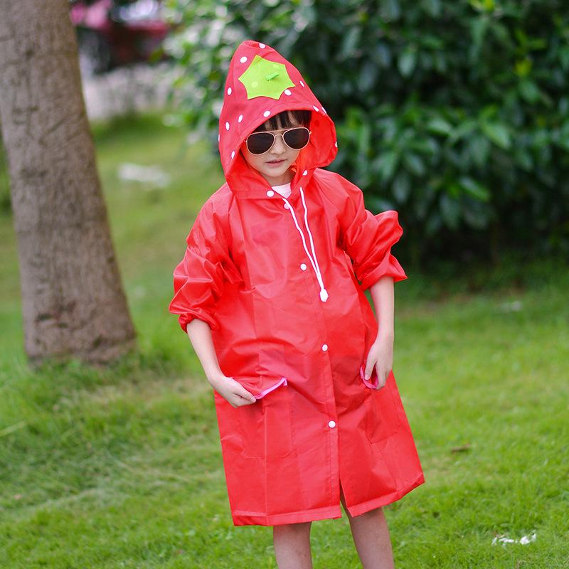 Kids Cartoon Raincoat Korean Children's Rain Gear Cute Baby Poncho Household Goods Playground Songkran Festival Rainwear