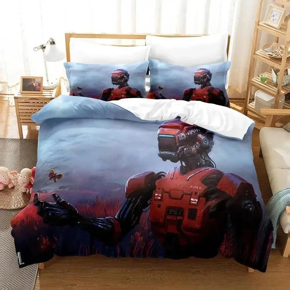 New Anime Robot Bedding Set Single Twin Full Queen King Size Bed Set Adult Boys Bedroom Duvet Cover Sets 3D Print Bed Sheet Set