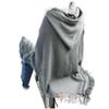 SHANGY2023 Solid Color Women's Fashion Hooded Shawl Cape