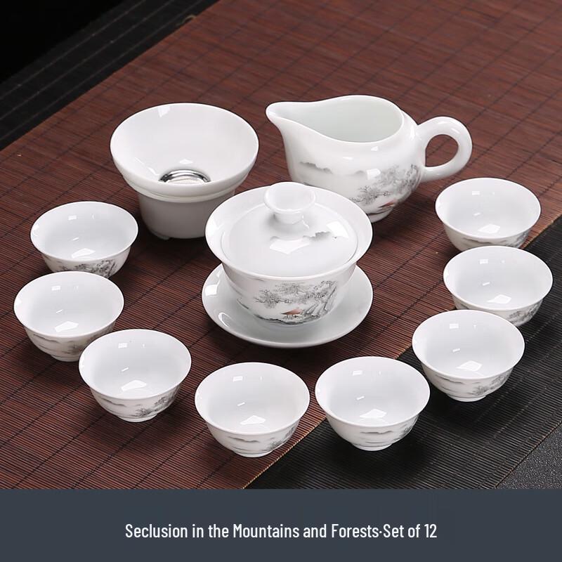 Naijiang White Porcelain Gongfu Tea Set