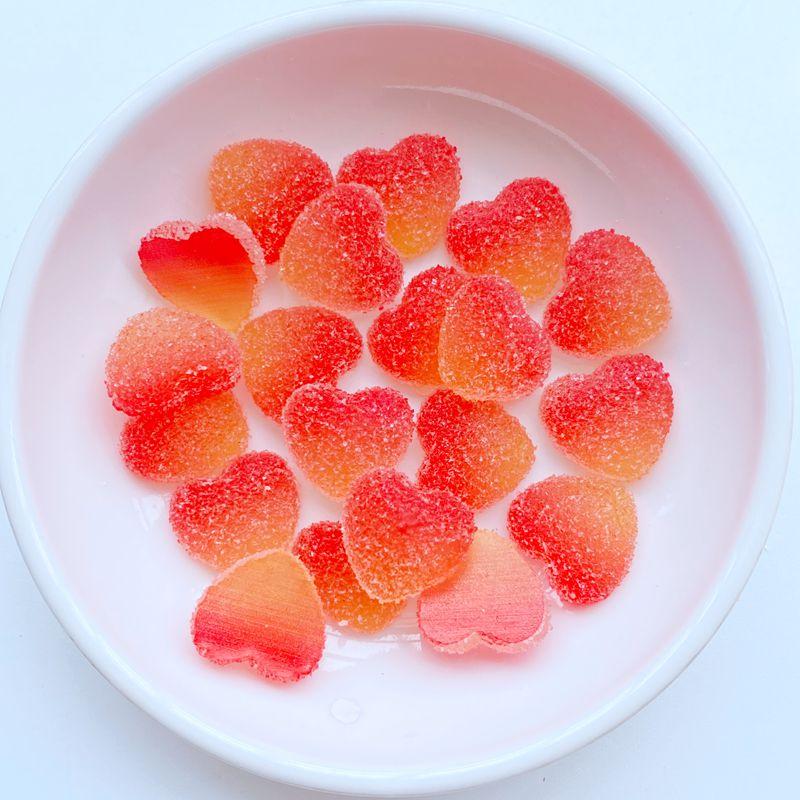 20Pcs New Cute Mini 16*17mm Bicolor Cardioid Flat Back Resin Cabochons Scrapbooking DIY Jewelry Craft Decoration Accessorie