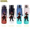 650ML Sports Water Bottle Leak Proof Progressive Colour Plastic Cup Drinking Outdoor Sports Travel Portable Gym Fitness Jugs