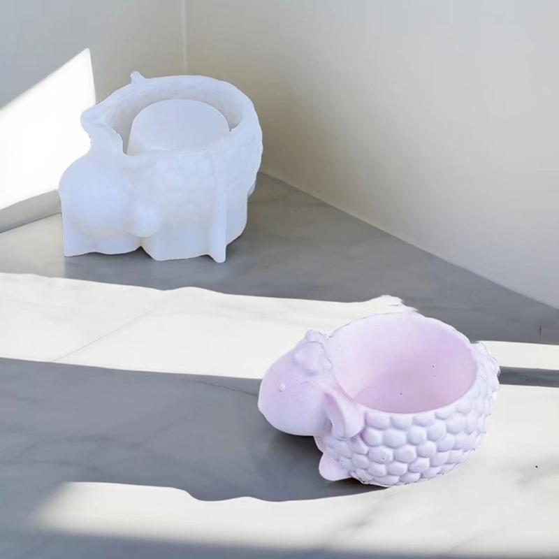 Silicone Craft Moulds Succulent Planter Mold Animal Shape Silicone Flowerpot Molds Suitable for Flowerpot Candle Holders