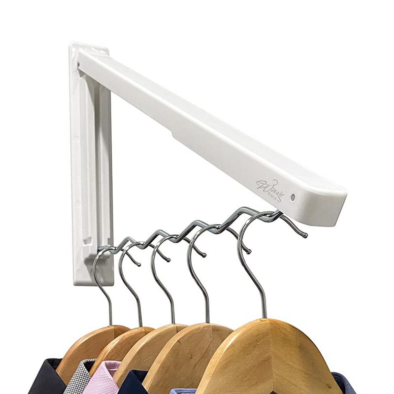Retractable Clothes Drying Rack Folding Clothes Hanger Collapsible Closet Organizer Space Saving Wall Mounted Laundry Rack