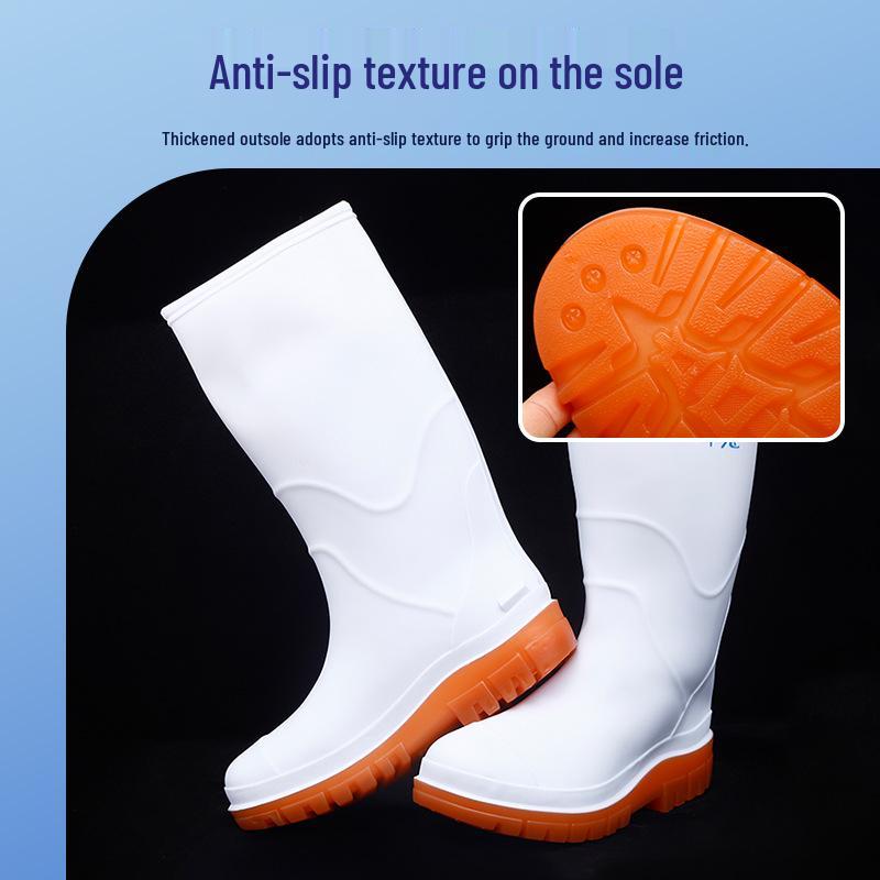 PVC protiskluzové holínky s vysokým svrškem pro venkovní práci