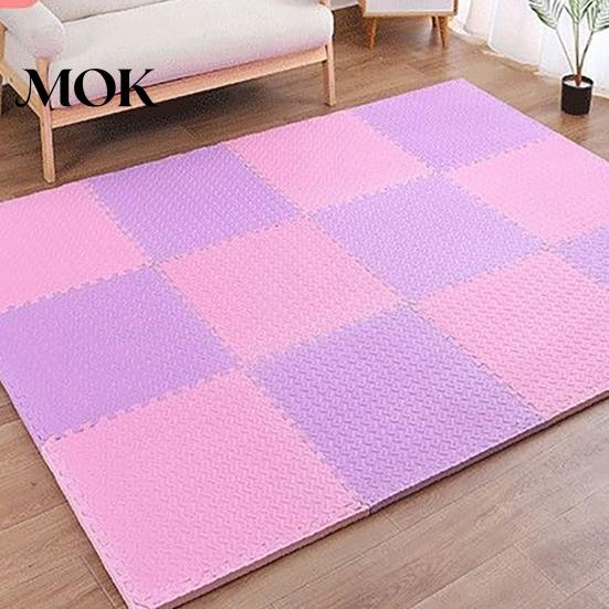Protective Exercise Mat 6Pcs Gym Floor Mats, EVA Foam Puzzle Interlocking Tiles for Yoga Pilates Training Pad Home Gym, Kids Play Areas, Kitchen