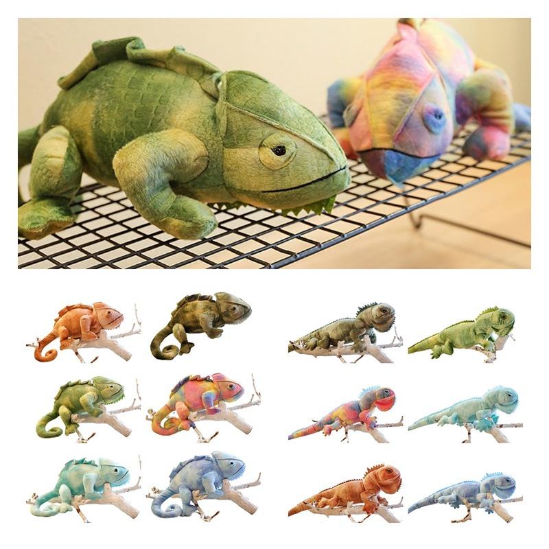 Realistic Lizard Plush Toy Super Soft Short Plush Material Color-changing Chameleon Doll Perfect Gift For Teens