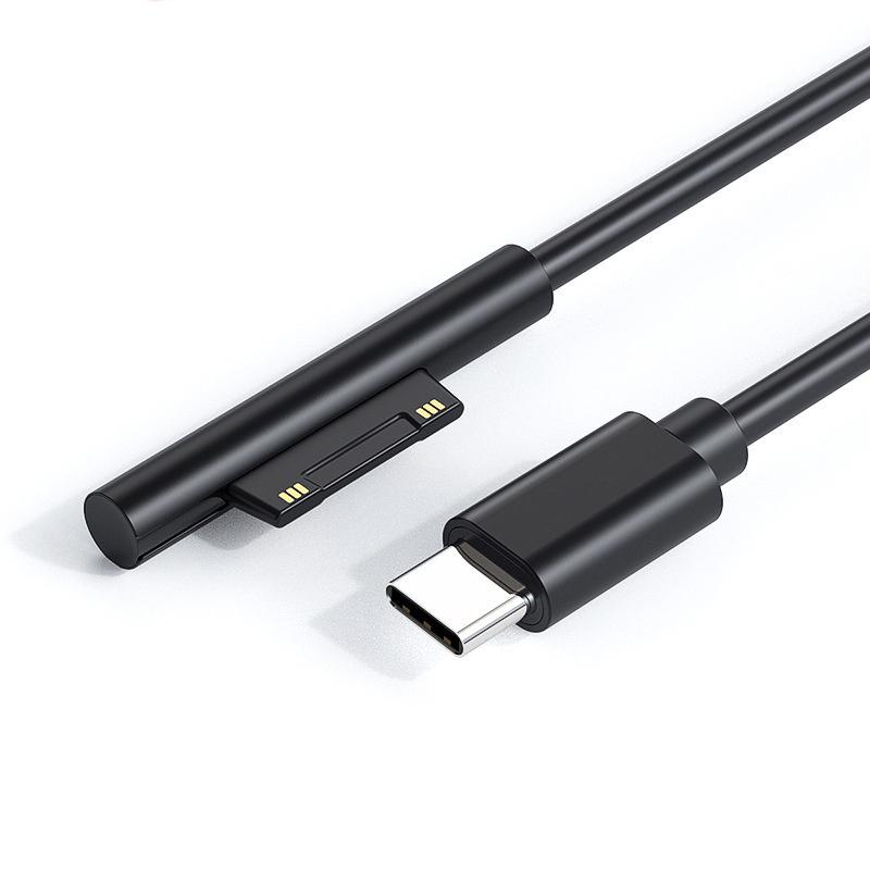 15V 3A Surface Connect To Type C Pd Fast Charging Cable Compatible For Microsoft Surface Pro 8/7/6/5/4/3 Go3/2/1 Laptop4/3/2/1