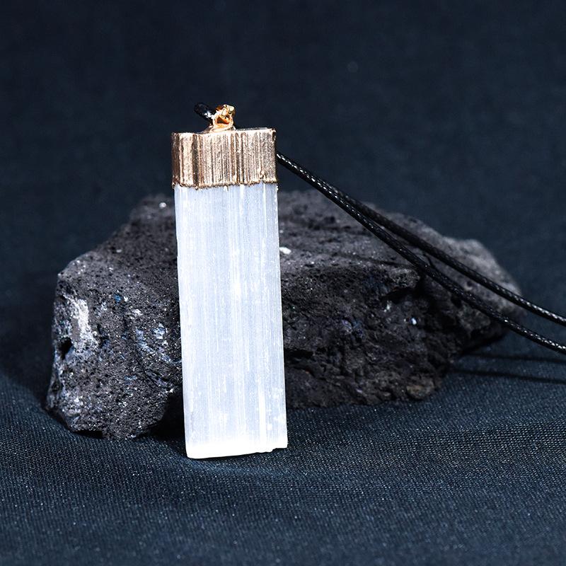 100% Natural Hot Selling Polished Selenite Strip Bracelet Feng Shui Home Decoration