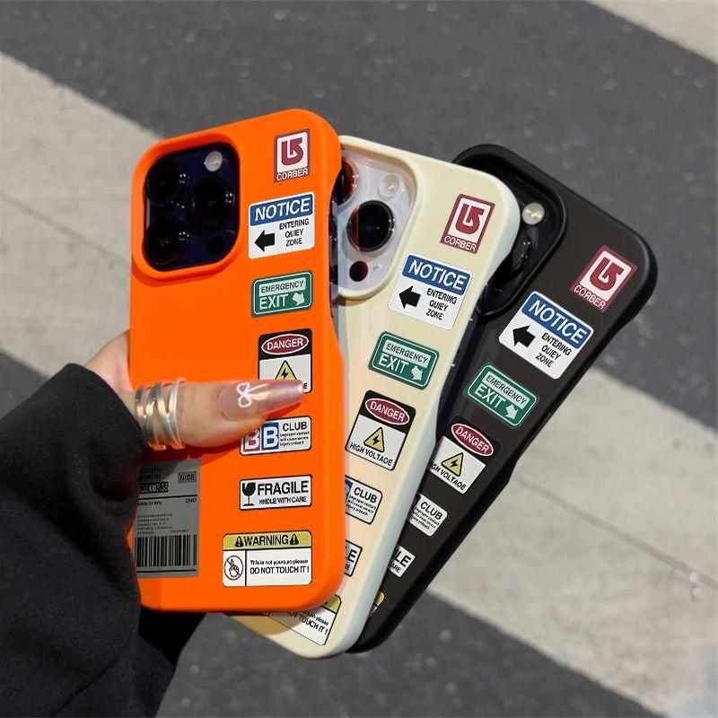 English Tags For IPhone 16 Pro Case Half Pack Phone Shell For IPhone 15 14 13 12 11 Pro 15 16 Plus Silicone Anti Fall Back Cover