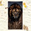 "Realistic Tiger" Oversized Beach Towel – Plush & Absorbent, Striking Design, Perfect for Travel & Sports Use