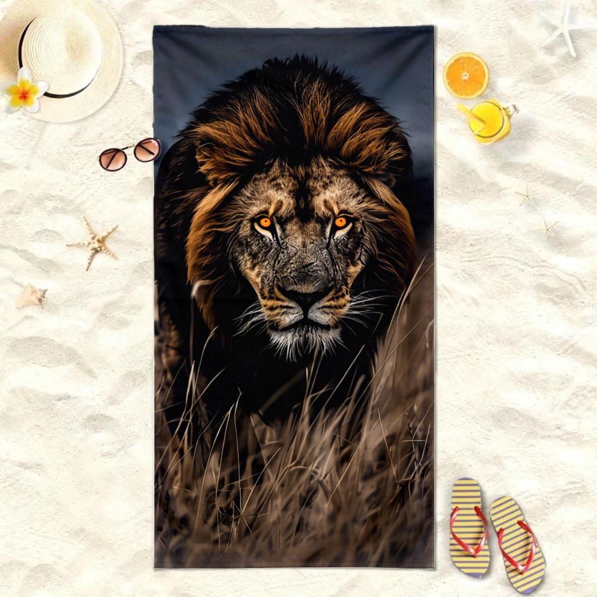 

Realistic Tiger Oversized Beach Towel – Plush & Absorbent, Striking Design, Perfect for Travel & Sports Use W40*H60(CM)
