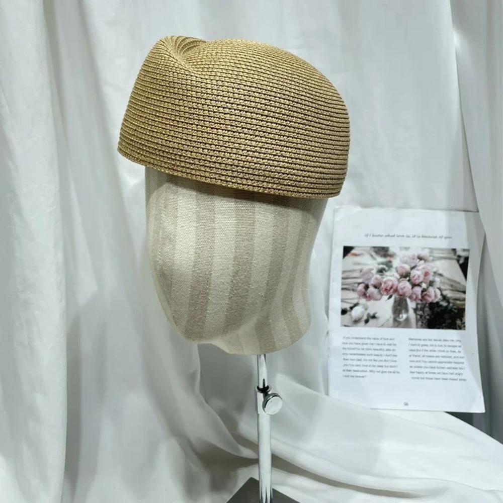 

Fedoras Straw Pillbox Hat Elegant Fedora Hat Women Sun Hat Wedding Party хаки