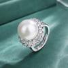Beimu Pearl Necklace Jewelry Three Piece Set Ring Earnail Pendant Premium Temperament