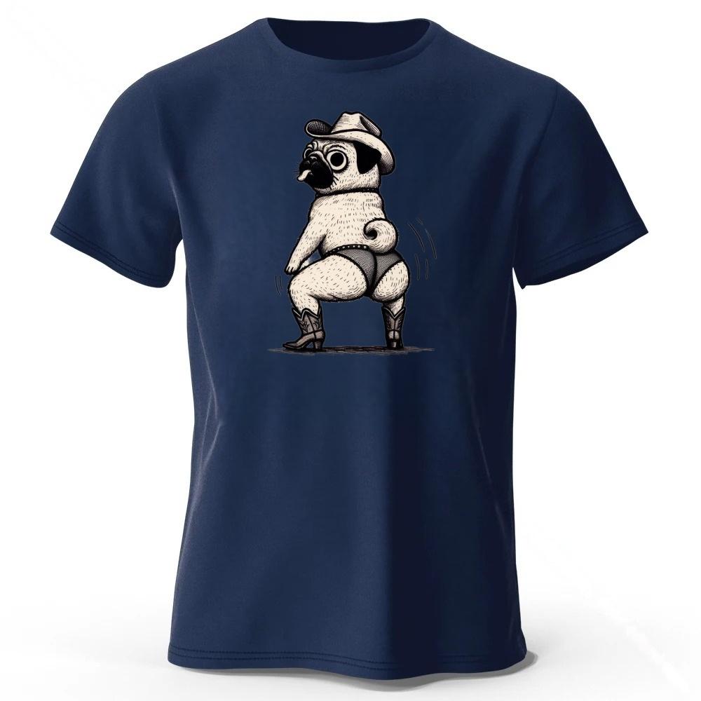 Funny and Fun Dog Casual Pure Cotton Tshirt for Mens Street Fashion Loose Oversized Breathable Short Sleeved Oneck Tshirt