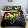 Gamepad Polyester Duvet Cover Set Colourful Button King Play Gamer Bedding Set Kid Teen Man Video Game For Child Game Room Decor