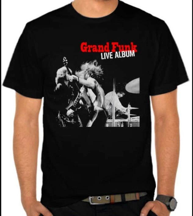 

Grand Funk Railroad Live Album Unisex Black T-shirt , Railroad Live Abum Shirt XL