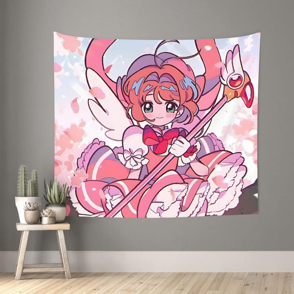 Cutecore Anime Cardcaptor Sakura Tapestry Room decoration Home Decoration Tapestry Decor Accessories Cute Room Decor