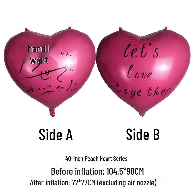 Xiaohongshu Qixi Festival Giant Heart Proposal Balloons - City Check-in Landmark Decorations