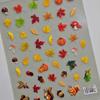 Autumn Maple Leaf and Chipmunk 5D Nail Stickers