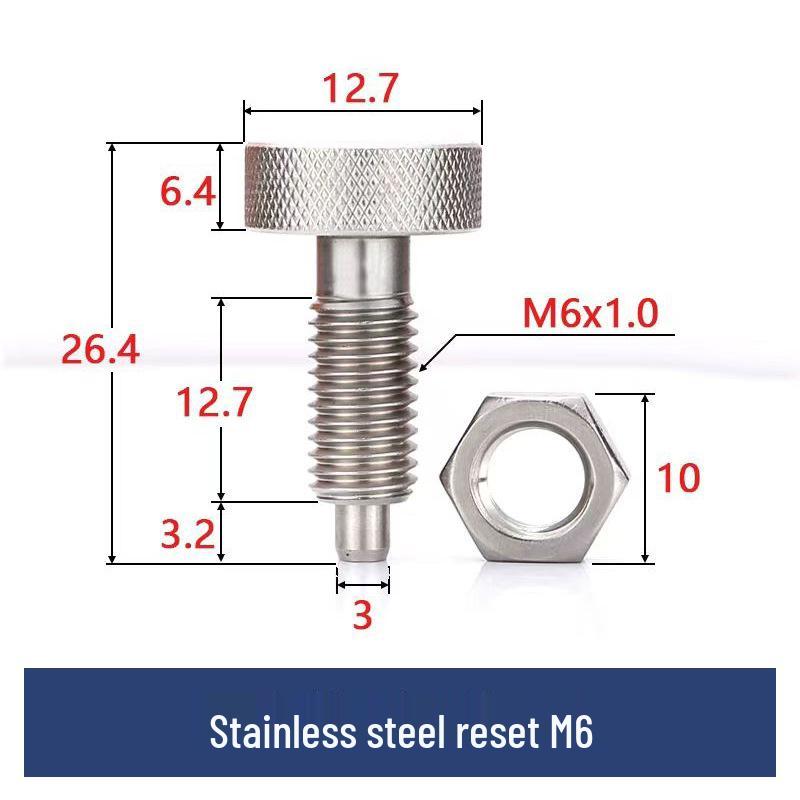 

Self-Locking Knurled Head Indexing Pin with Coarse Thread and Re-Locking Feature