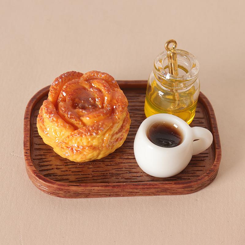Miniature Fast Food Toy Set Lifelike Tiny Snack Model Odorless for Dollhouse Accessory DIY Craft Preschool Education Puzzle Toy