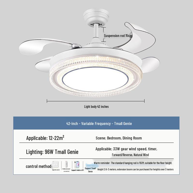 2026 New Model Flush Mount Ceiling Fan with Integrated Light for Living, Dining & Bedroom