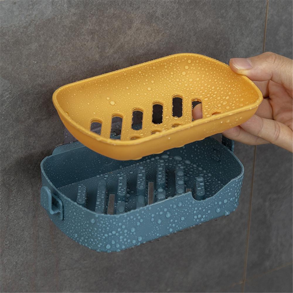 Multifunktionale Seifenbox mit Haken Kreativer Hängender Aufbewahrungshalter Nicht perforiert Abtropfkorb Gestell Toilette Heimorganisation