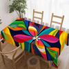 Abstract Flower Pattern Rectangle Tablecloth for Table Decor Holiday Party Waterproof Reusable Tablecloths for Table Dining Room
