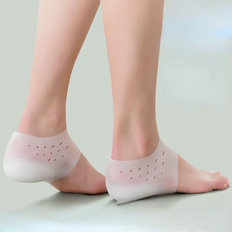 Unsichtbare Höhe Erhöhen Silikon Socken Gel Ferse Pads Orthopädische Arch Support Ferse Kissen Einlegesohlen Fuß Massage Pad Unisex
