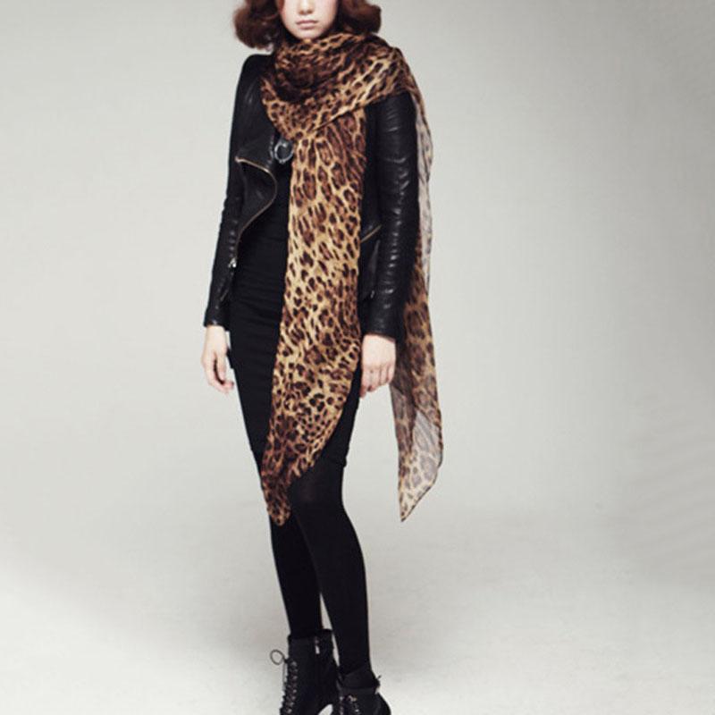 WTEMPO 2PCS All Seasons Leopard-print Silk Scarves Retro Long Shawls Women's Classical Stylish Soft Lightweight Scarves Festivals Special Gifts