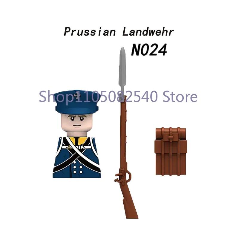 Medieval Military Soldier Figures Napoleon MOC Building Blocks Cavalry Weapons Shield Armor Cannon Militia Cowboy Toys Gift Z013