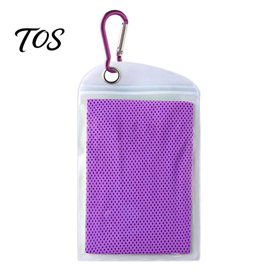 Breathable Polyester Cooling Cloth 100x30cm Unisex Towel, Portable Wrap with Carabiner, Sweat Absorbing Towel for Running Instant Chill Sports Workout